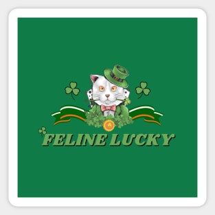 Feline Lucky for Saint Patrick's Day (MD23Val002d) Sticker